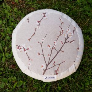 Zafu beige fleurs de cerisier
