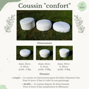Coussin "confort" rouge myosotis